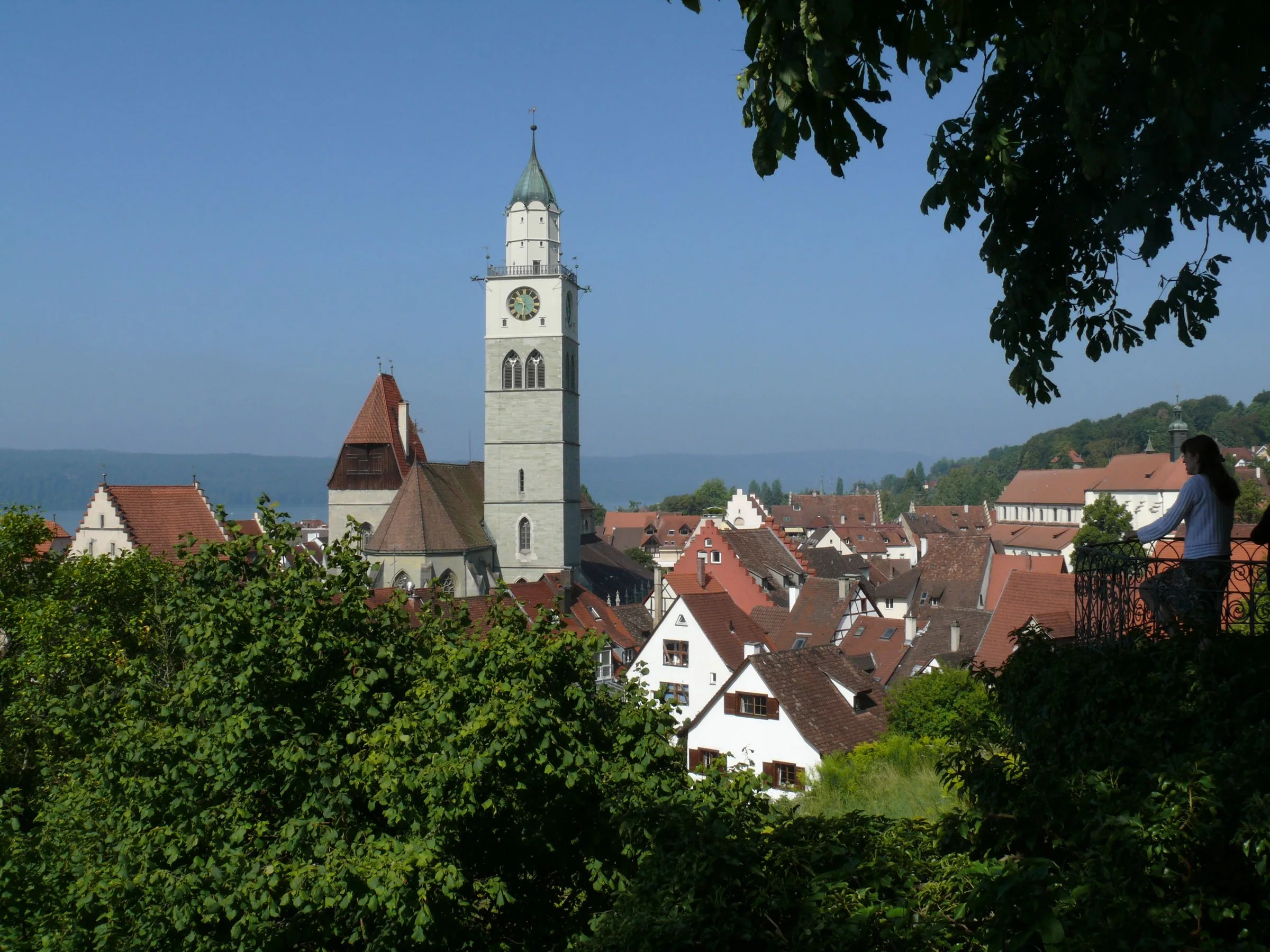 Altstadt von Überlingen mit Blick vom Garten des Städtischen Museums.